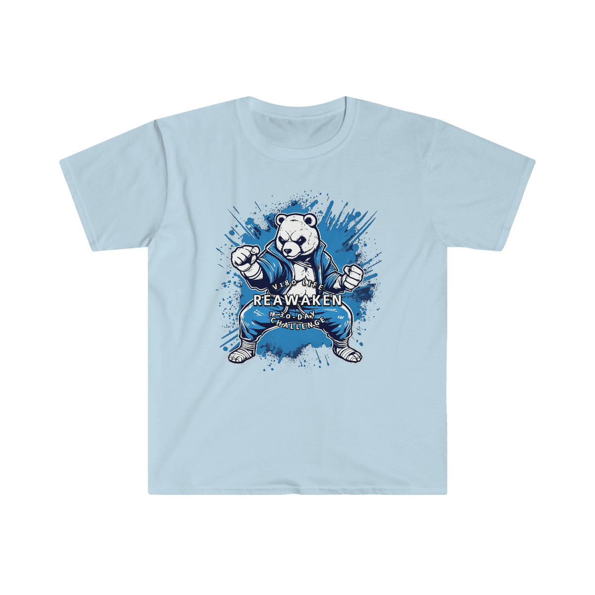 V180 Life REAWAKEN - 30-Day Challenge Karate Bear T-shirt - Image 15