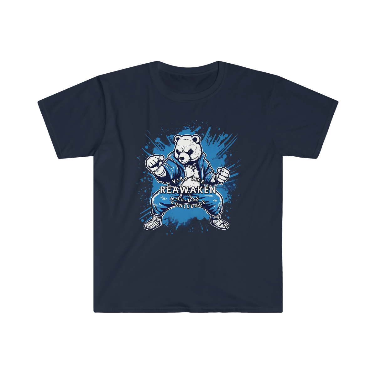 V180 Life REAWAKEN - 30-Day Challenge Karate Bear T-shirt - Image 21