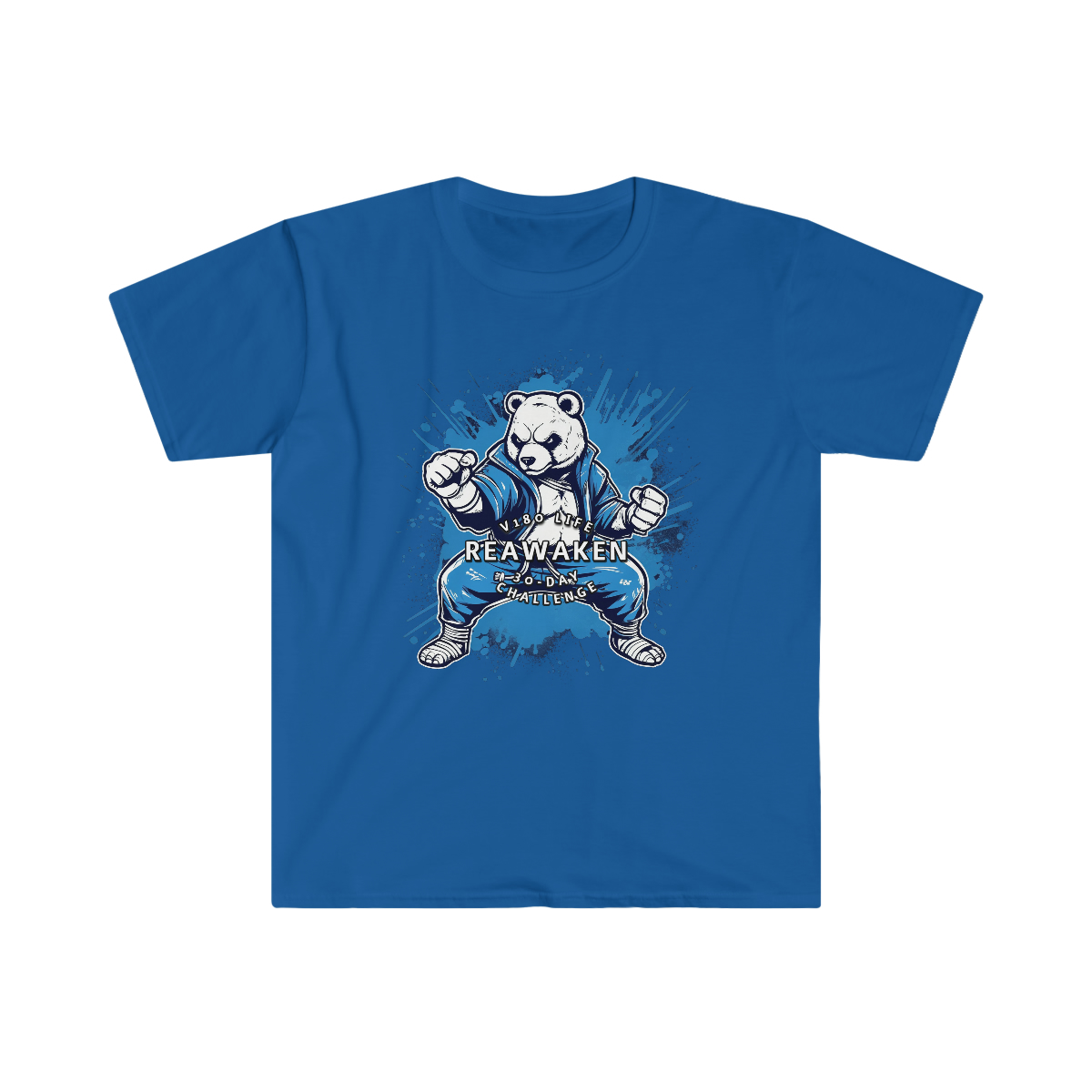 V180 Life REAWAKEN - 30-Day Challenge Karate Bear T-shirt - Image 19