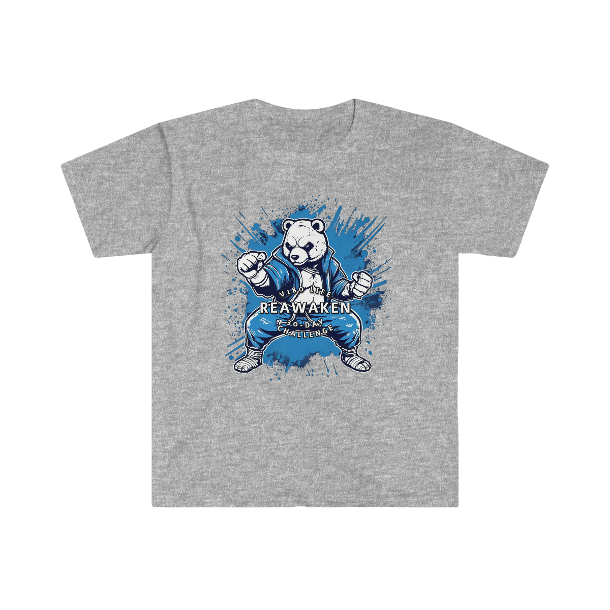 V180 Life REAWAKEN - 30-Day Challenge Karate Bear T-shirt - Image 5