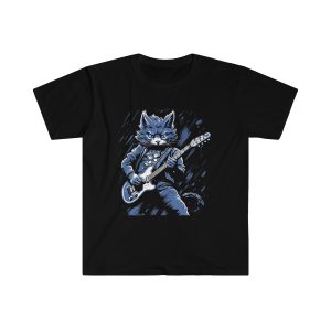 Cat playing guitar, Rocking Out Shirt , Mens T-shirts / Womens T-shirts, Cat Shirts, music tee, Rock & Roll Cat, Guitarist gift