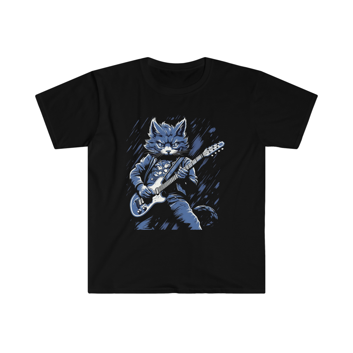 Cat playing guitar, Rocking Out Shirt , Mens T-shirts / Womens T-shirts, Cat Shirts, music tee, Rock & Roll Cat, Guitarist gift