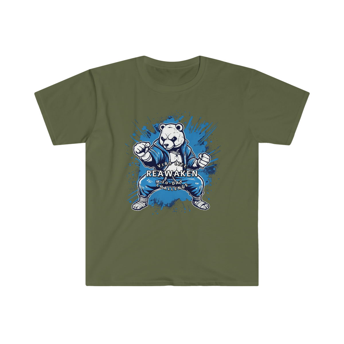 V180 Life REAWAKEN - 30-Day Challenge Karate Bear T-shirt - Image 9