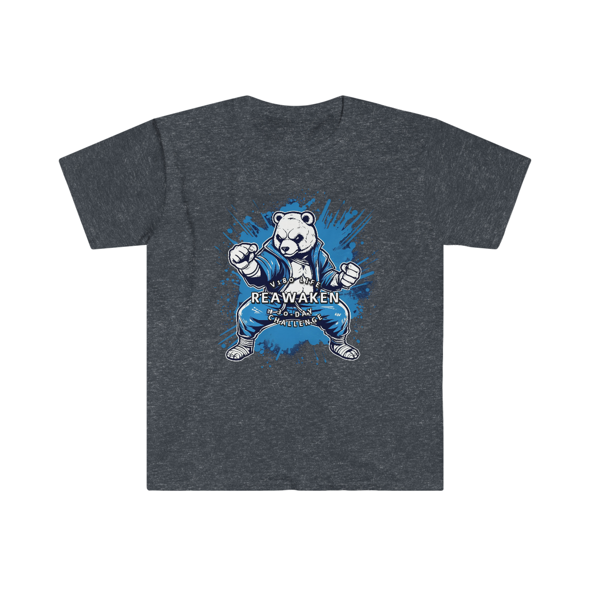 V180 Life REAWAKEN - 30-Day Challenge Karate Bear T-shirt - Image 23