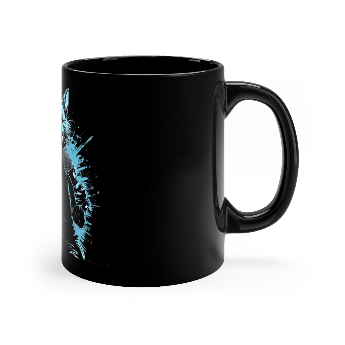 Passionate Rockstar Cat Black Coffee Mug, 11oz - Image 3