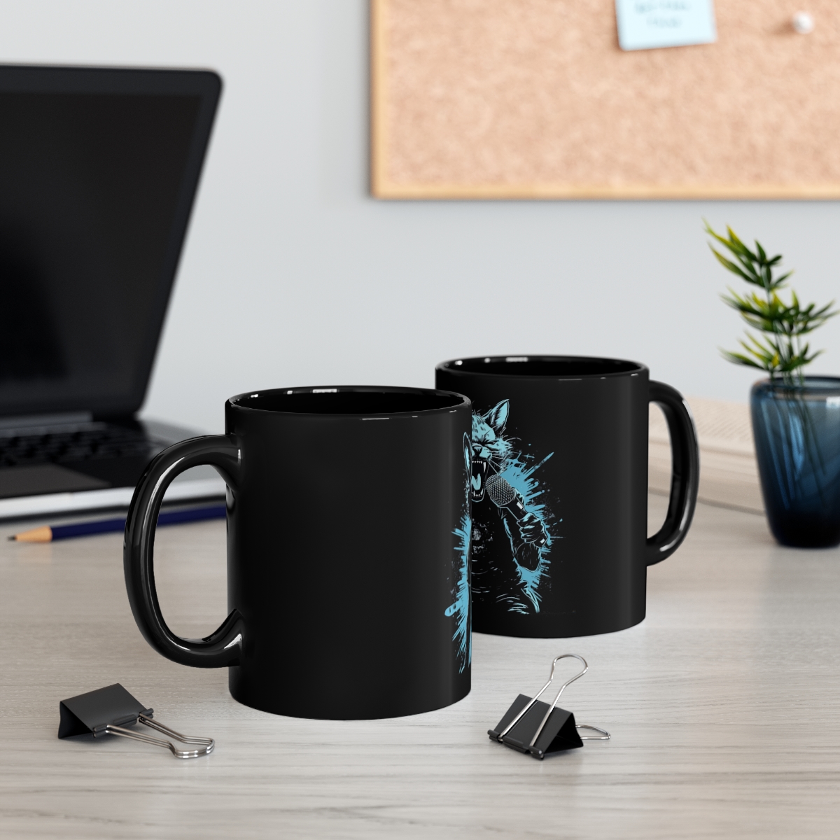 Passionate Rockstar Cat Black Coffee Mug, 11oz - Image 5