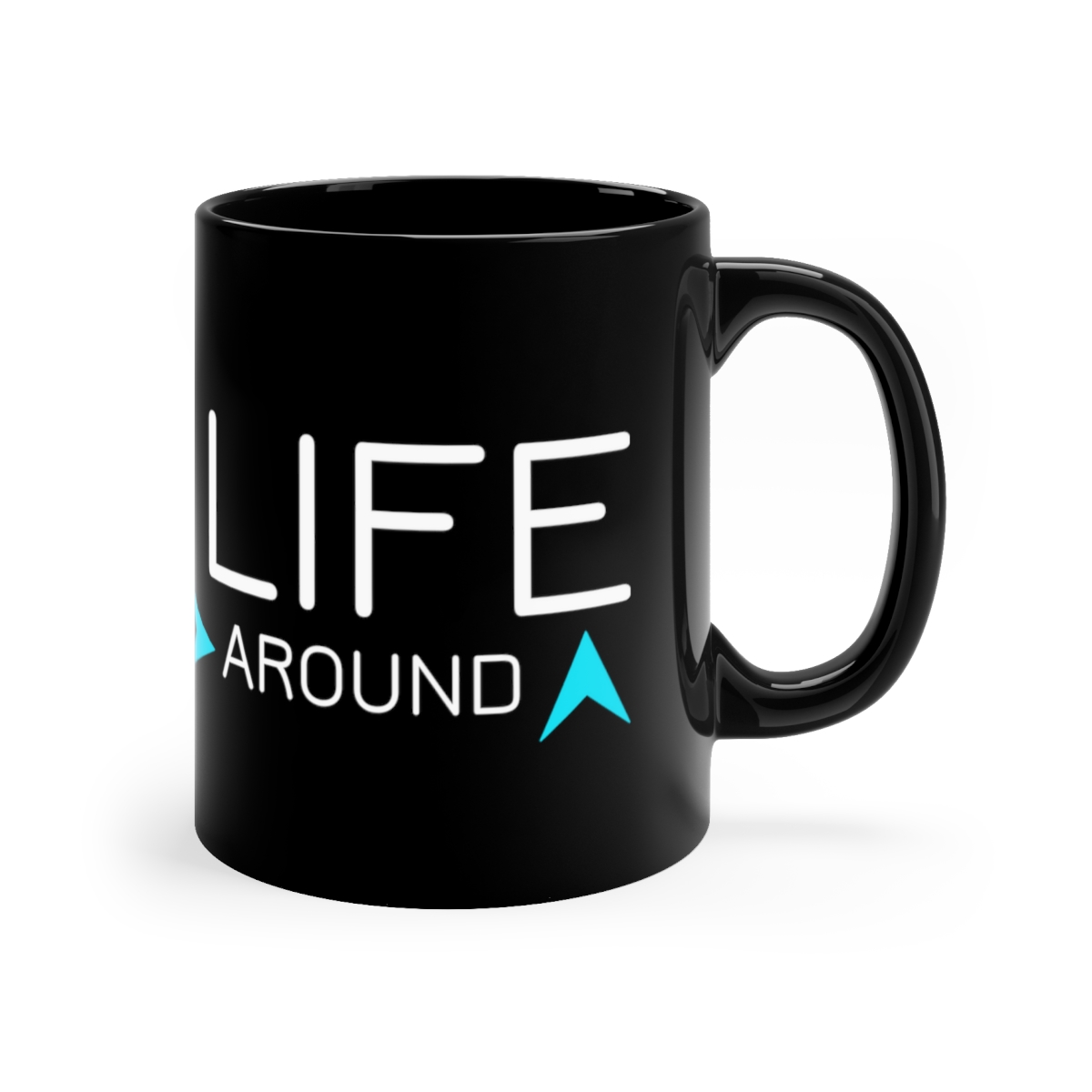 V180 Life "Turn Life Around" 11oz Black Mug - Image 3