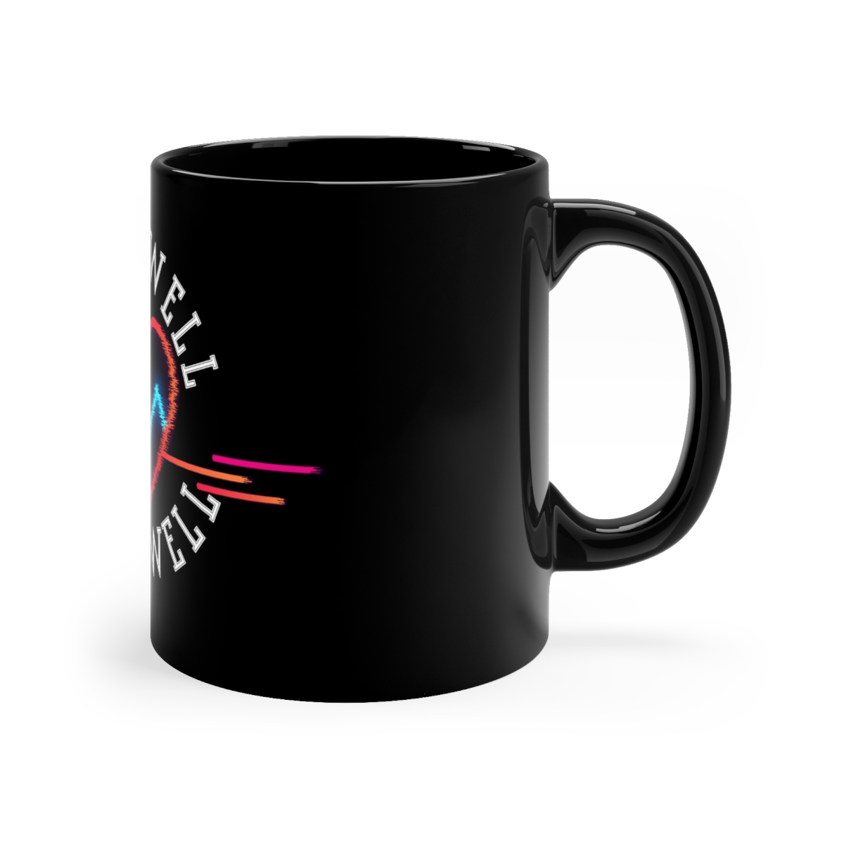 Love Well, Live Well 11oz Black Mug - Image 3