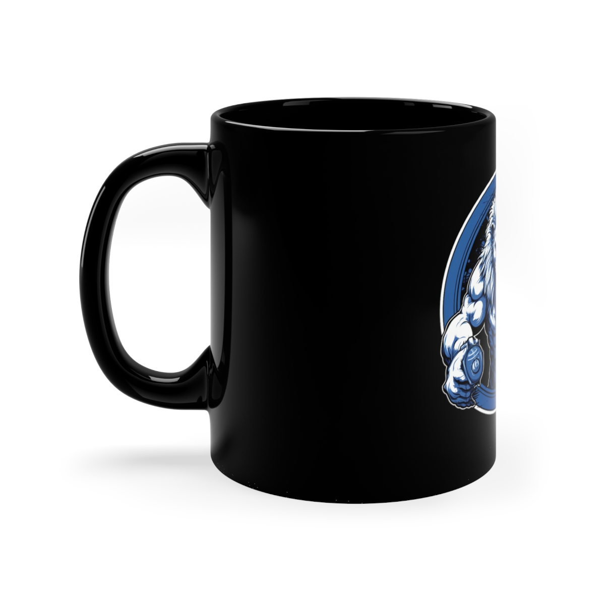 Fierce & Fit Lion Black Coffee Mug, 11oz - Image 2