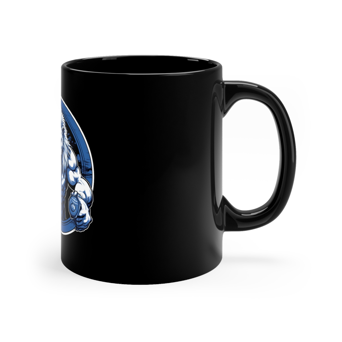 Fierce & Fit Lion Black Coffee Mug, 11oz - Image 3