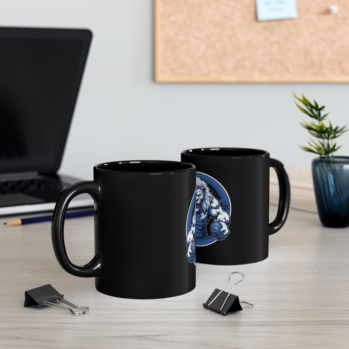 Fierce & Fit Lion Black Coffee Mug, 11oz - Image 5