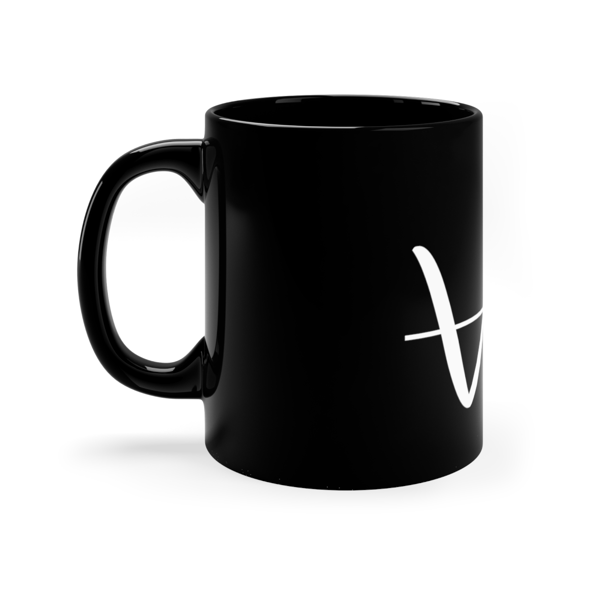 V180 Life Logo 11oz Black Mug - Image 2
