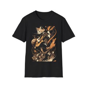 Cat playing guitar, Rock and Roll Cat Shirt , Mens T-shirts / Womens T-shirts, Cat Shirts, music tee, Rock & Roll Cat, Guitarist gift